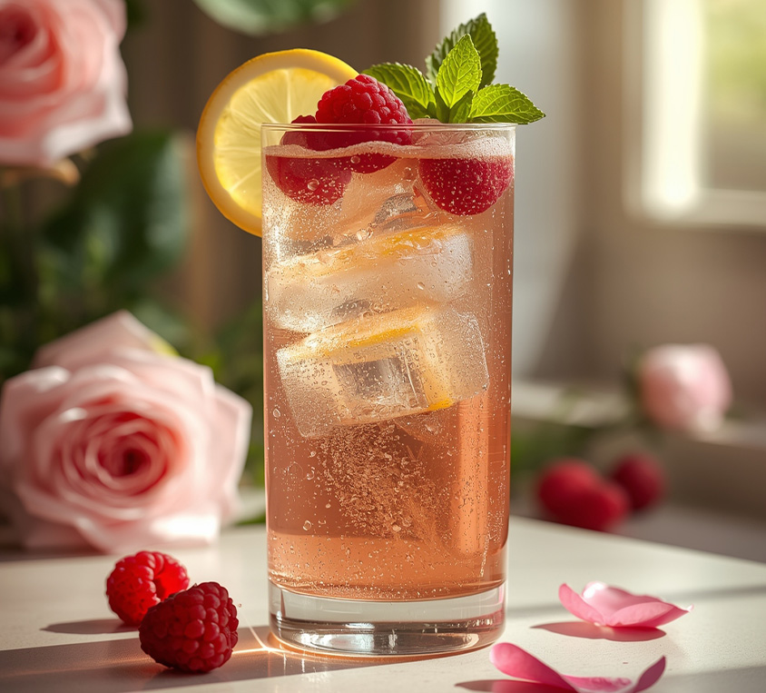 Mrożona herbata Green Rose Leo Tea z maliną i cytryną